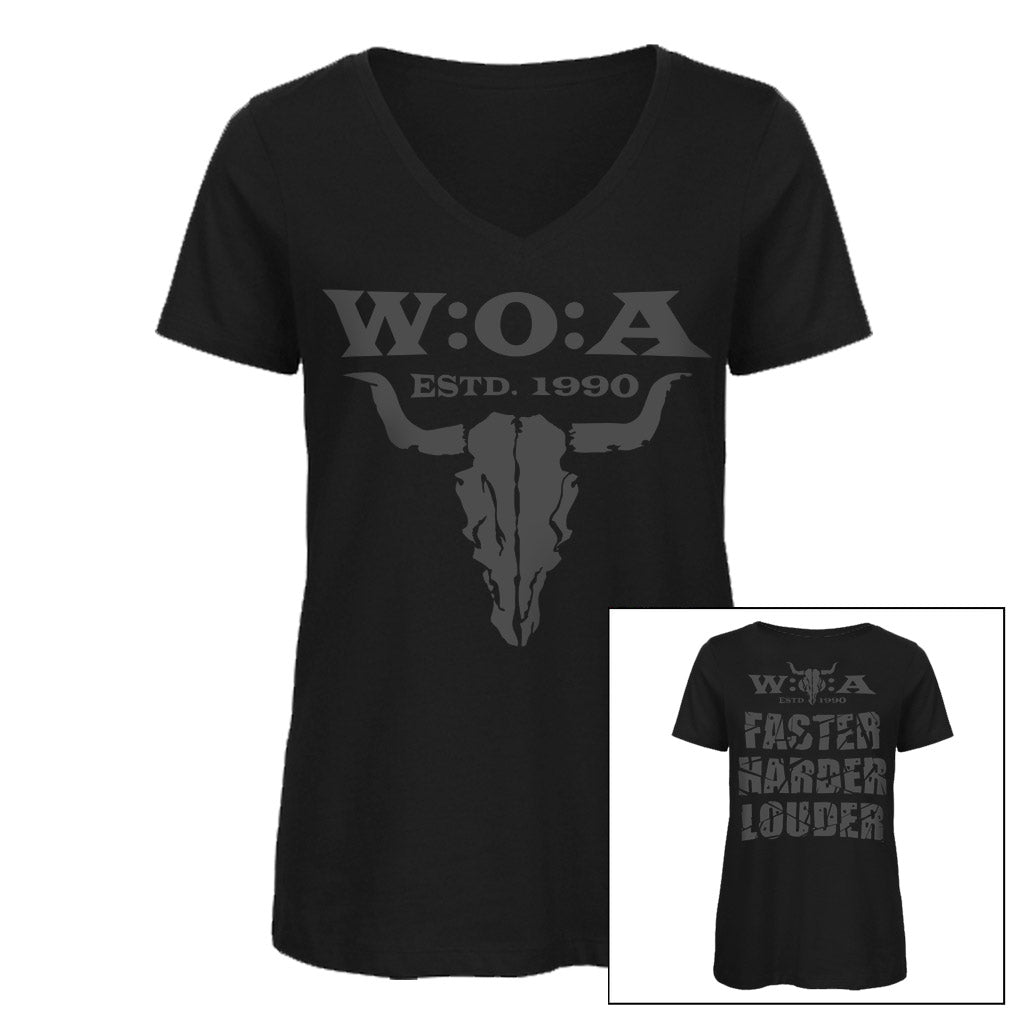 W:O:A - Girlie Shirt - Logo Grau image