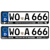 W:O:A - Nummernschildhalter - Set
