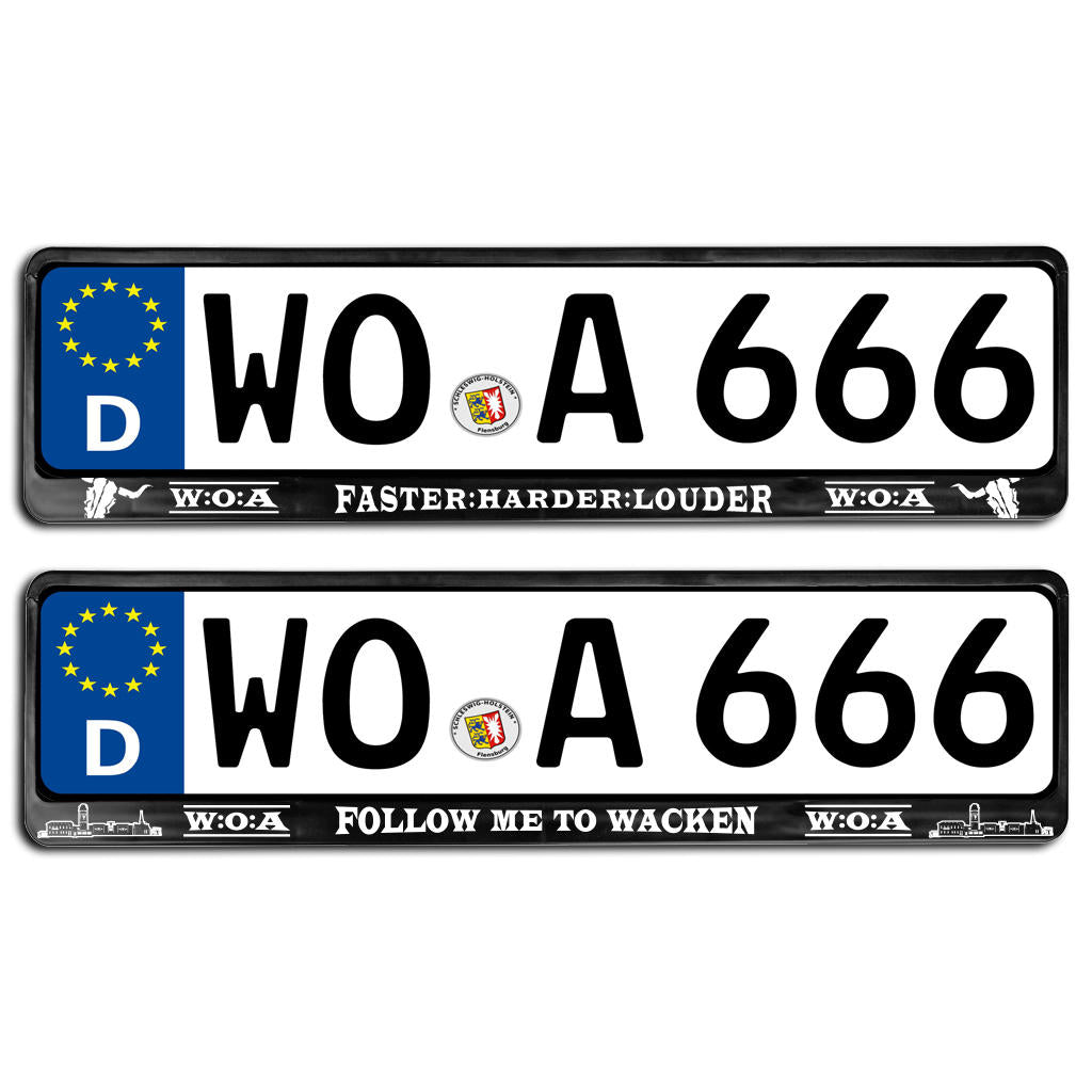 W:O:A - Nummernschildhalter - Set