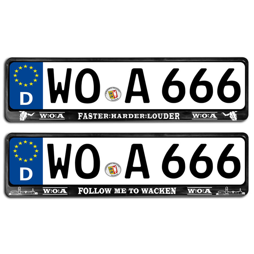 W:O:A - License Plate Holder - Set