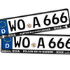 W:O:A - Nummernschildhalter - Set