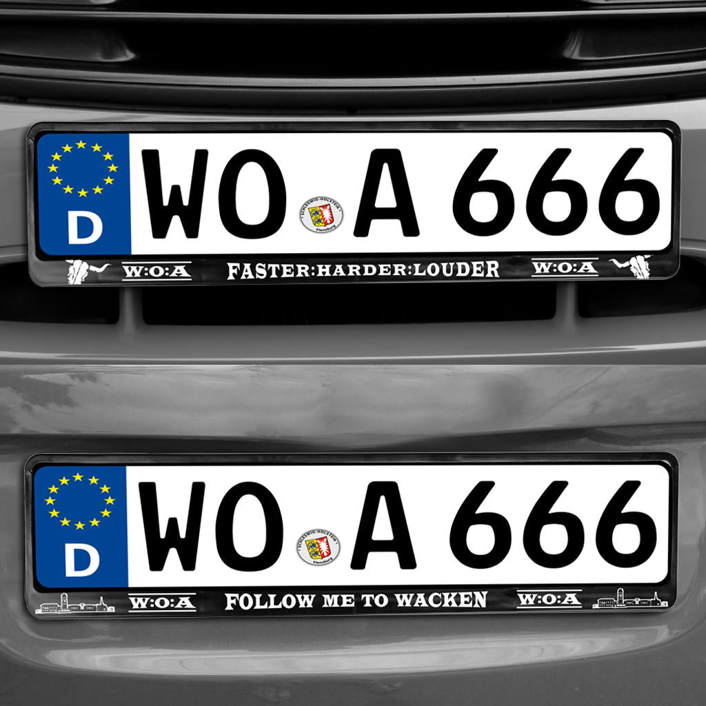 W:O:A - Nummernschildhalter - Set