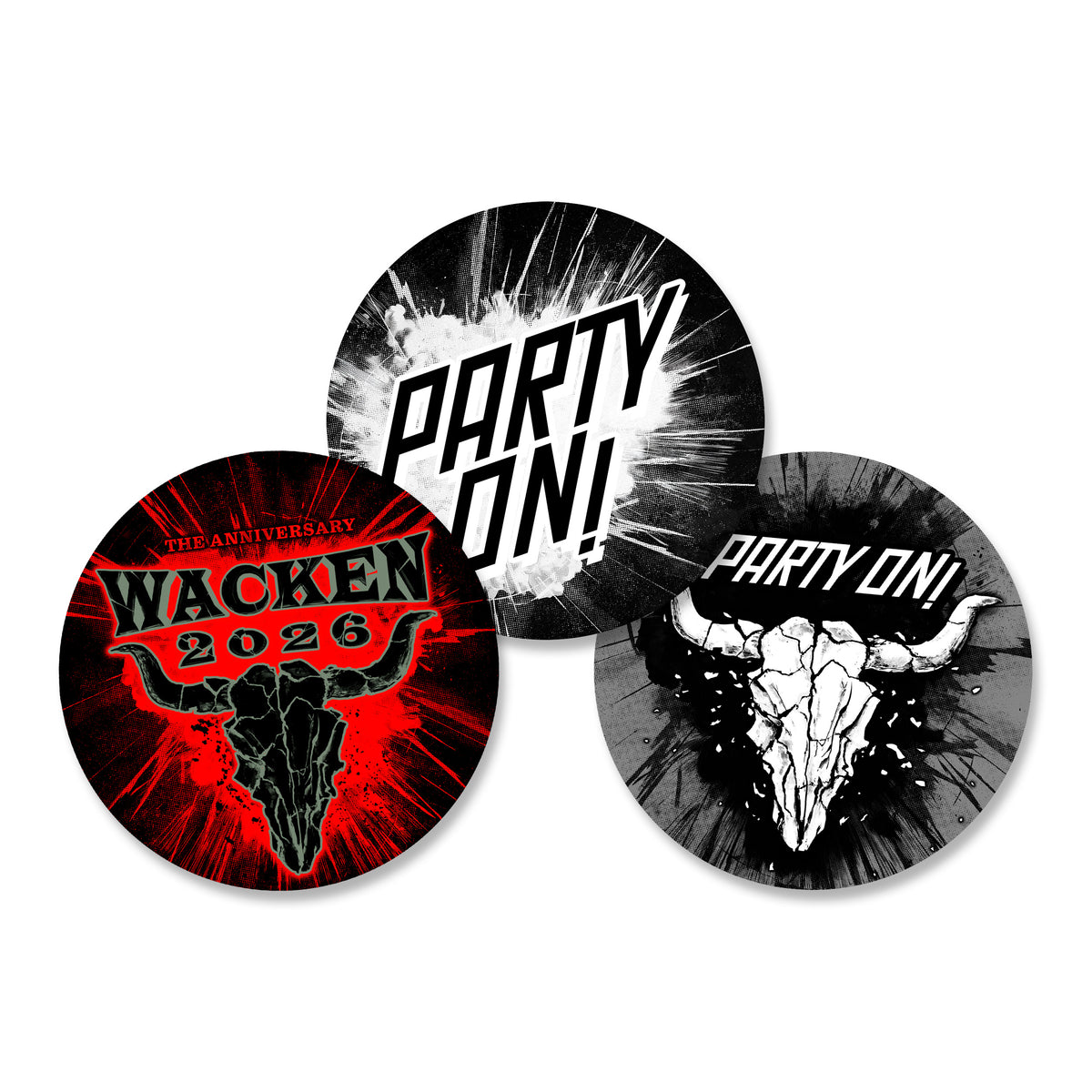 W:O:A - Sticker 3er Set - Bundle 2026