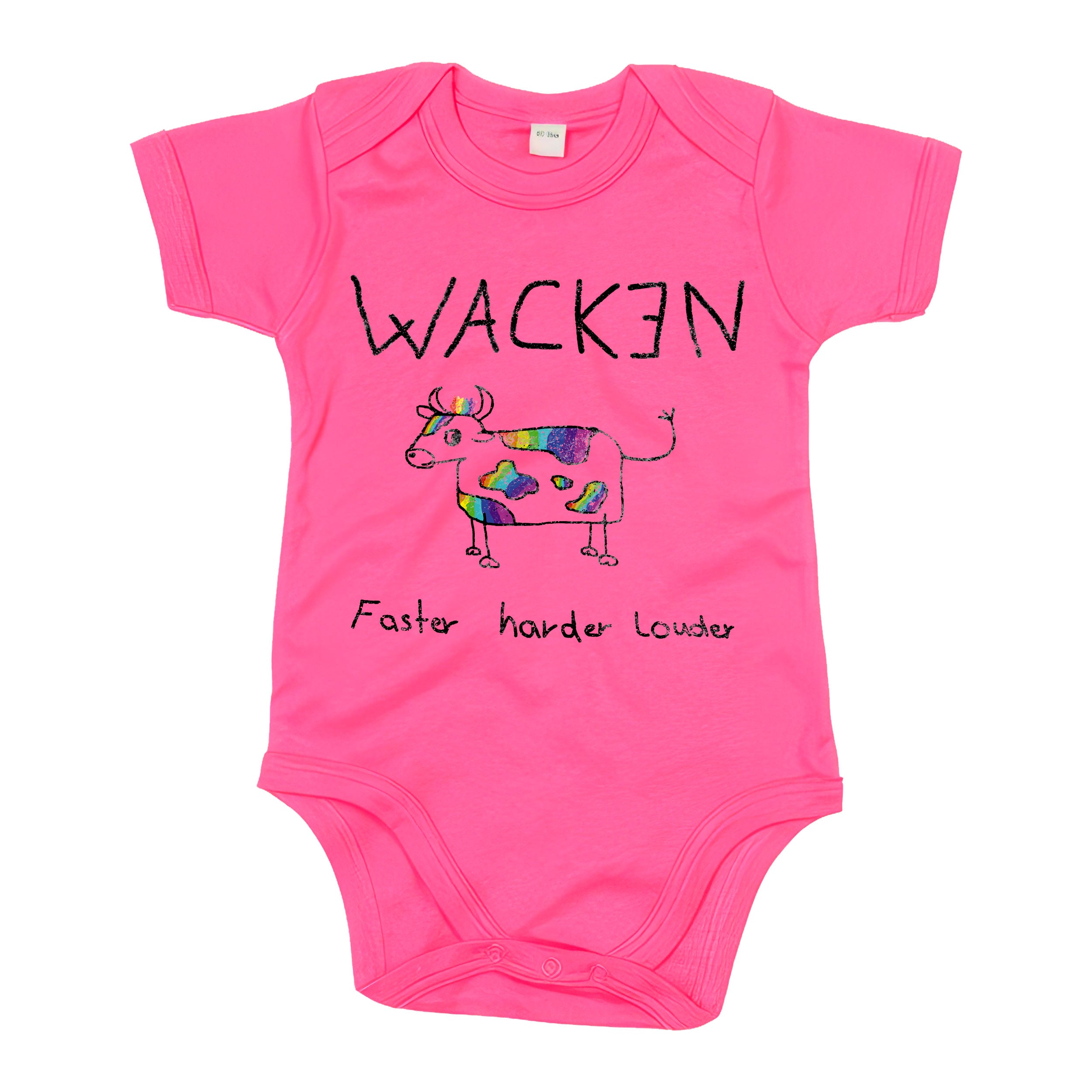 W:O:A - Baby Bodysuit - Rainbow Cow image