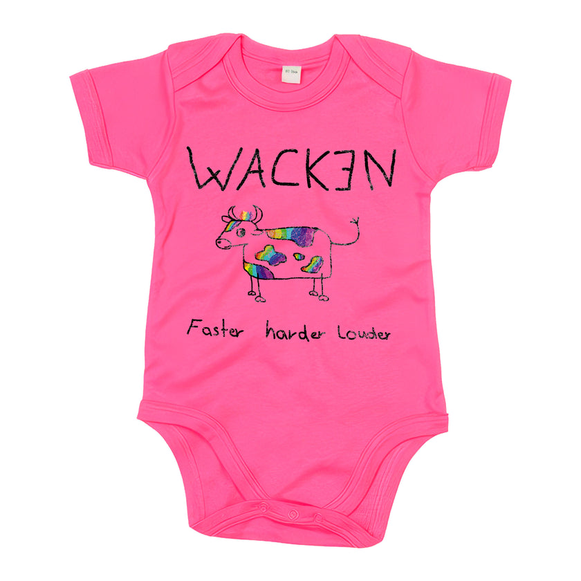 W:O:A - Baby Bodysuit - Rainbow Cow