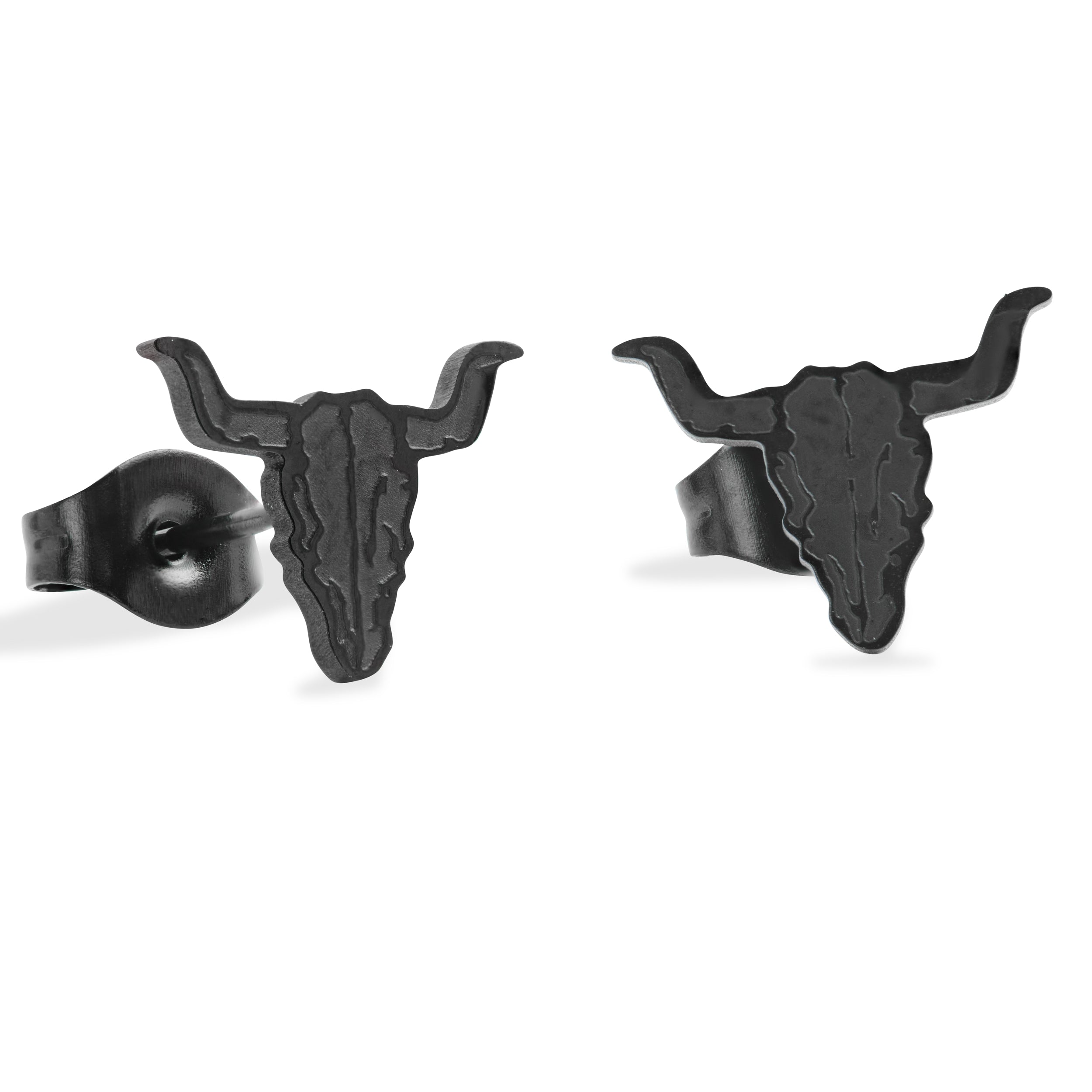 W:O:A - Stud earrings set of 2 - Bullhead black image