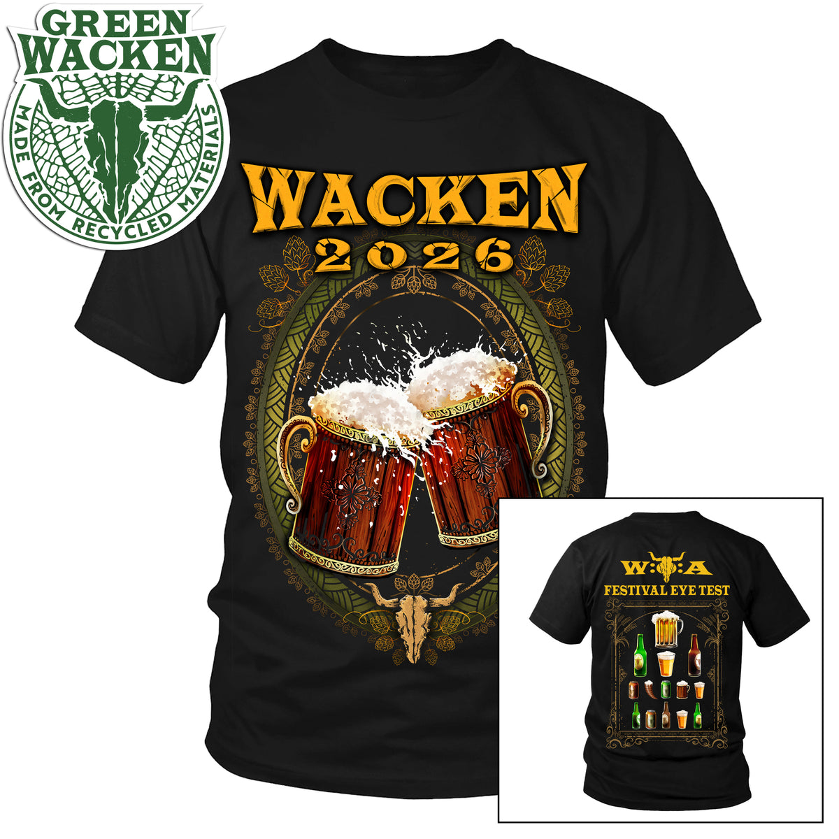 W:O:A - T-Shirt - Beer Check