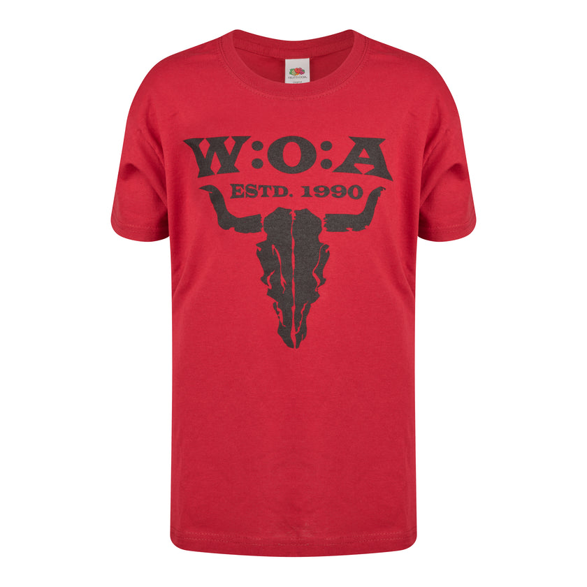W:O:A - Kids T-Shirt - Logo - Brick red