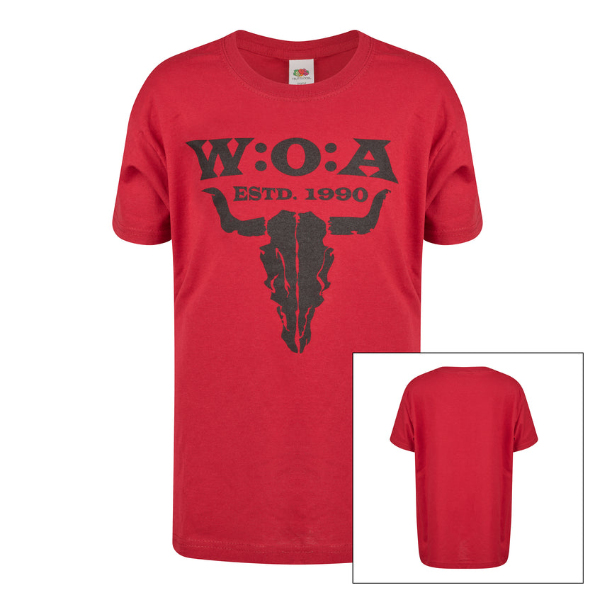 W:O:A - Kids T-Shirt - Logo - Brick red