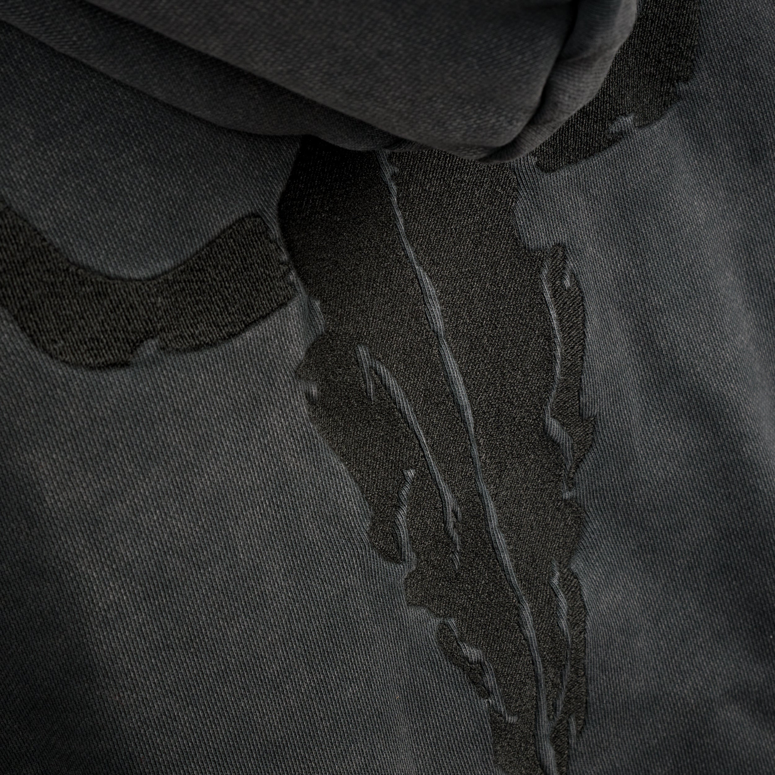 W:O:A - Oversized Hoodie - washed black image