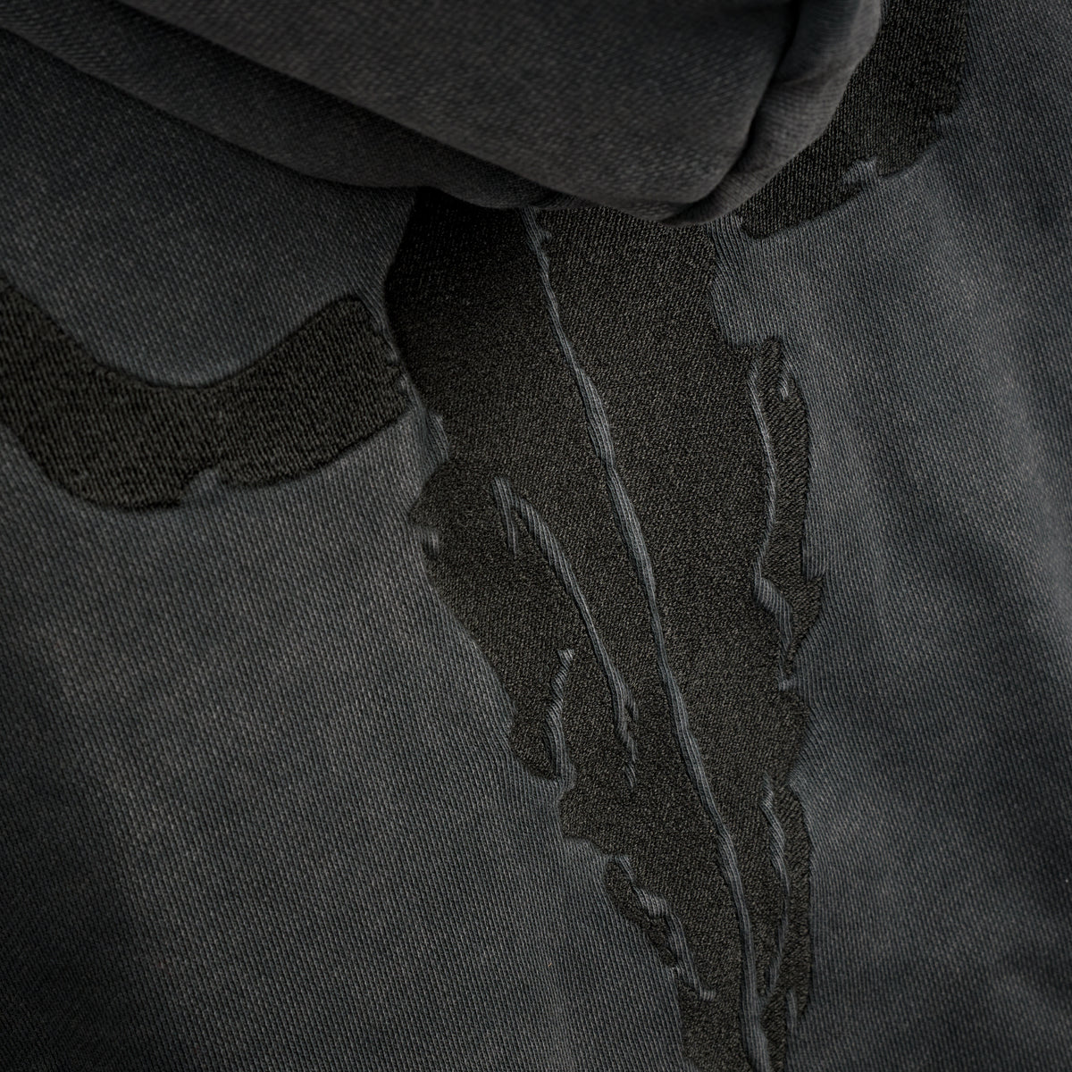 W:O:A - Oversized Hoodie - washed black