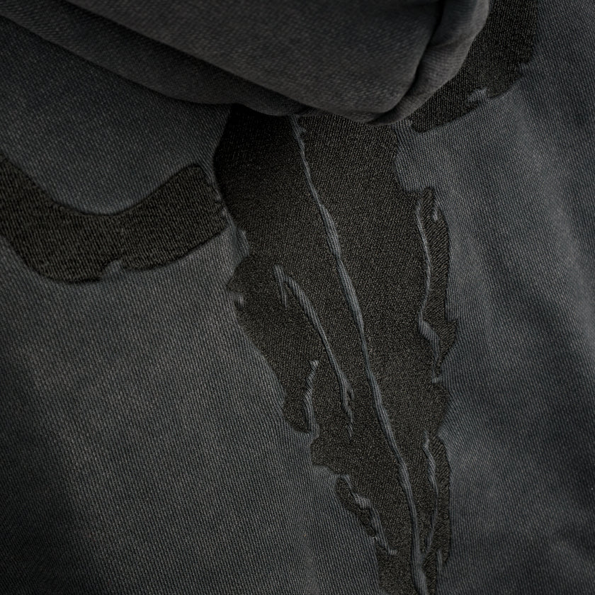 W:O:A - Oversized Hoodie - washed black