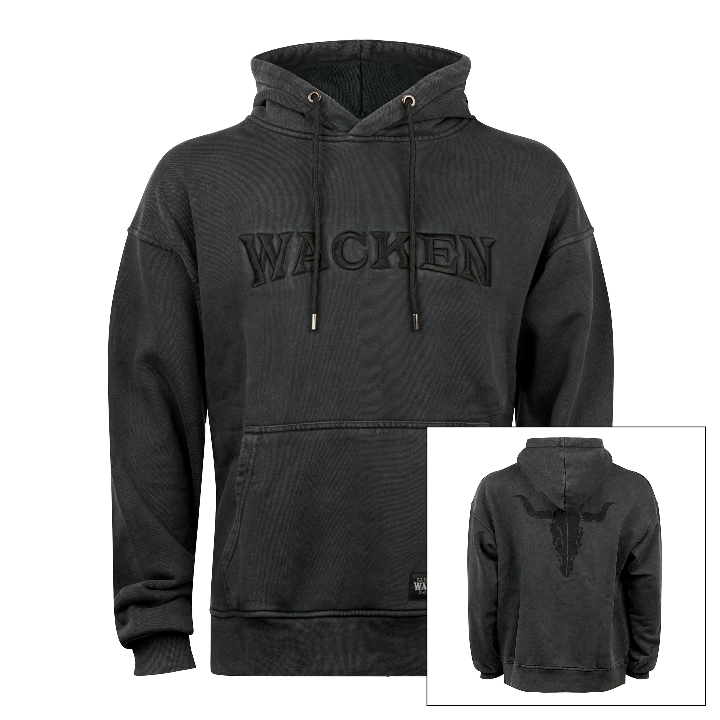 W:O:A - Oversized Hoodie - washed black image
