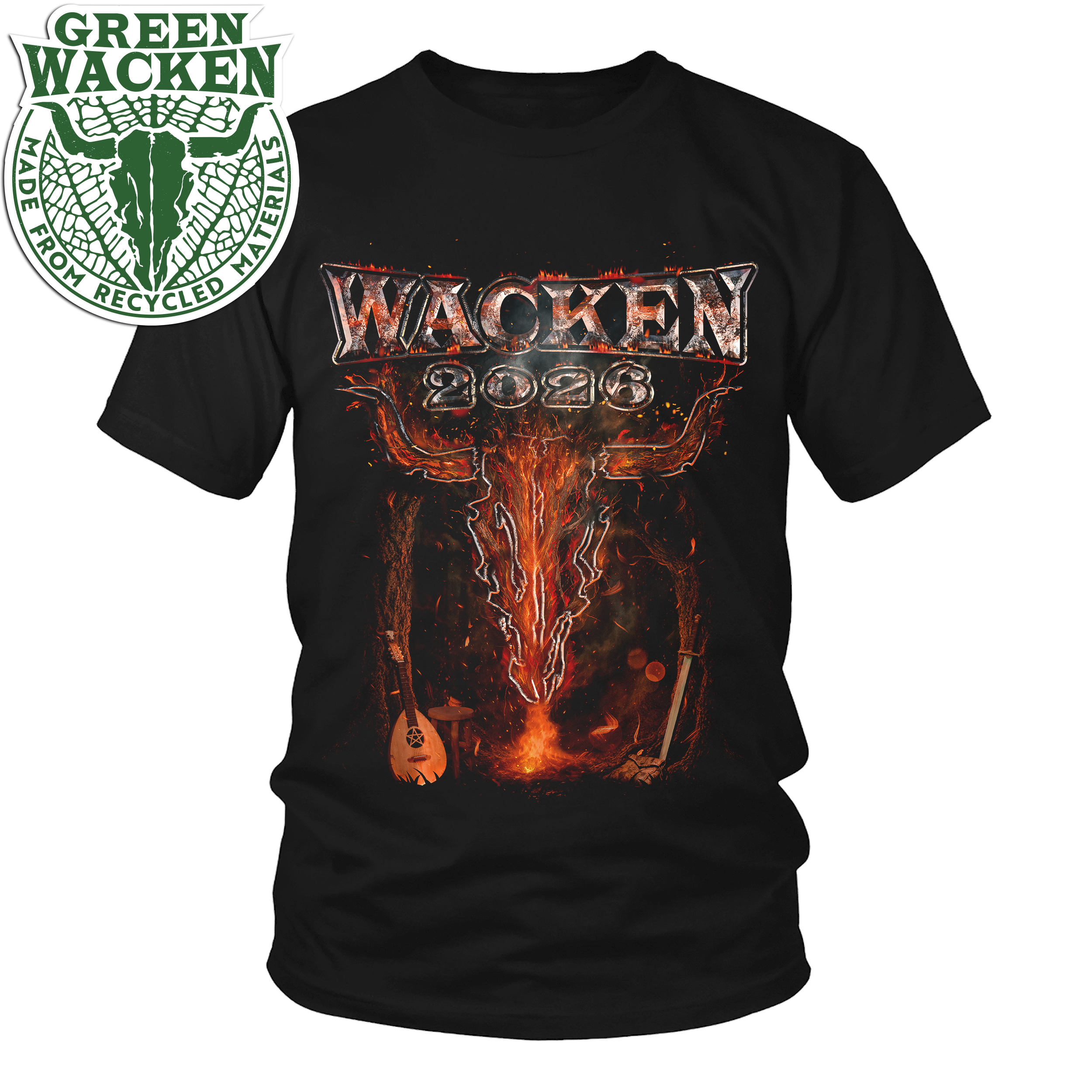 W:O:A - T-Shirt - Molten Skull image