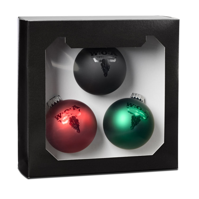 W:O:A - Weihnachtskugel 3er Set - Heavy X-Mas