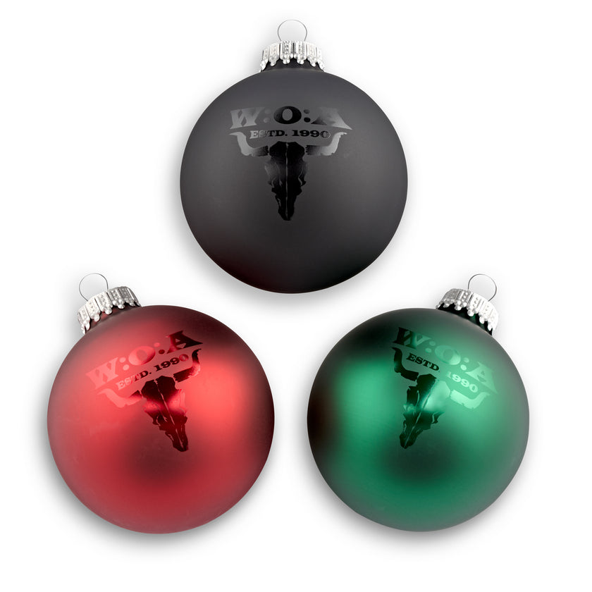 W:O:A - Weihnachtskugel 3er Set - Heavy X-Mas