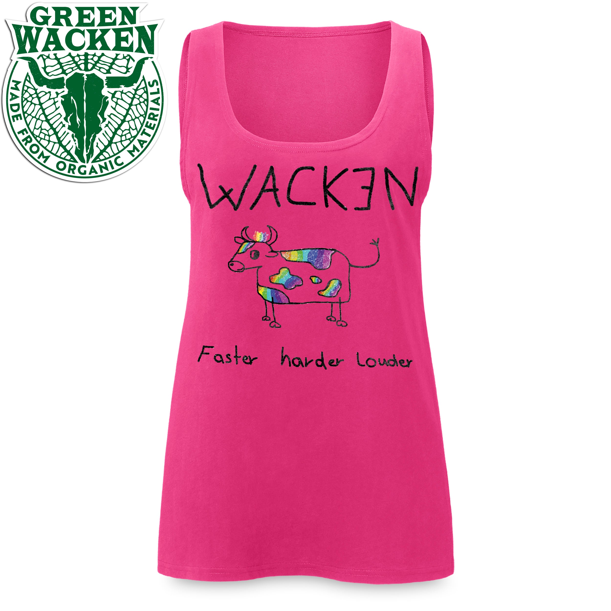 W:O:A - Girlie Tanktop - Rainbow Cow image