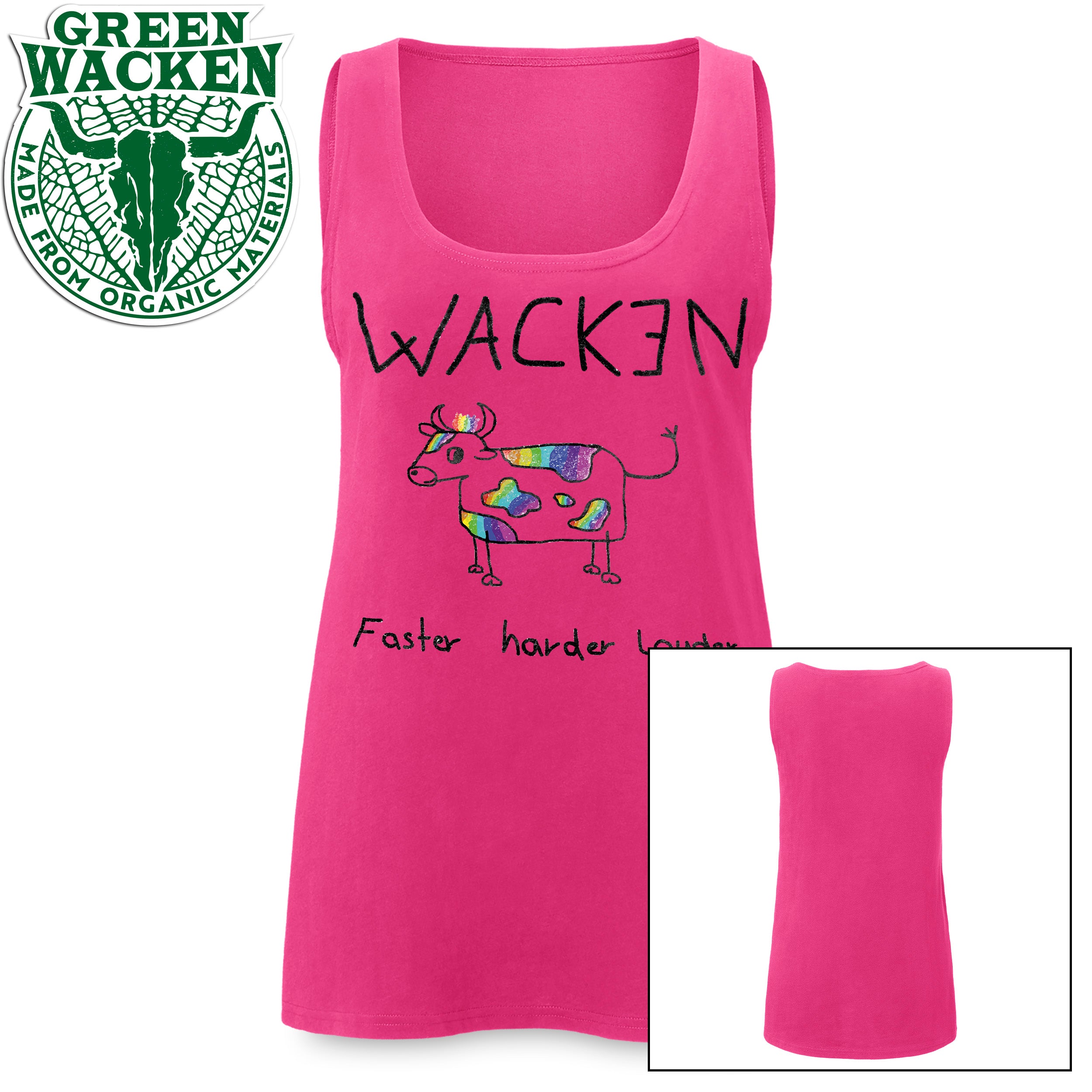W:O:A - Girlie Tanktop - Rainbow Cow image