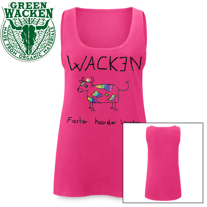 W:O:A - Girlie Tanktop - Rainbow Cow
