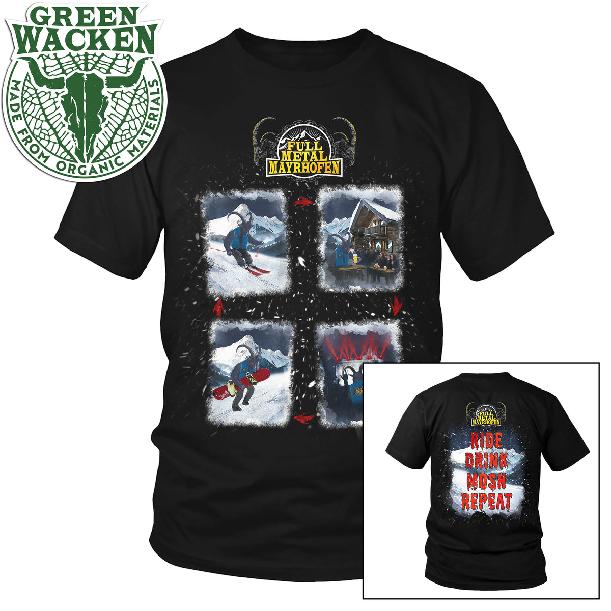 FMM - T-Shirt - Ride Drink Mosh Repeat